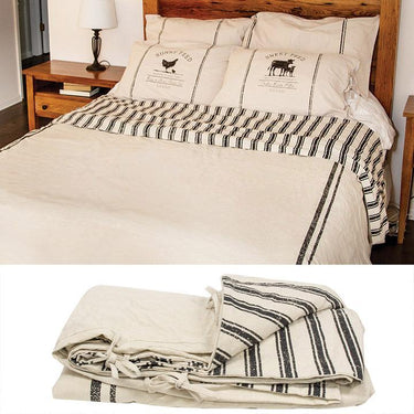 Farmhouse Stripe Duvet Cover, Queen - The Fox Decor